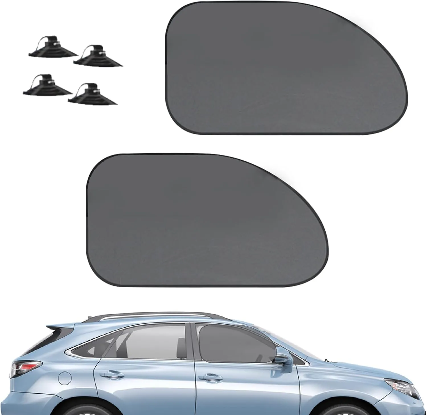 Car Window Shade,Auto Front Side Window Sunshade,25.5 Inches X 15 Inches Breathable Mesh Side Car Window Sun Shade Universal for Most Vehicles