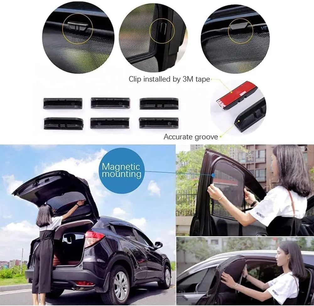 Car Window Sunshade for Suzuki Super vitra Half Shade Car Interior Curtain Stretchable Breathable Sunshade Screens Durable Car Accessories,7pcs