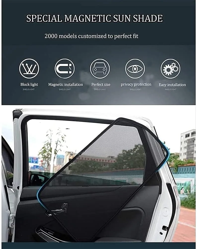 Car Window Sunshade for Suzuki Super vitra Half Shade Car Interior Curtain Stretchable Breathable Sunshade Screens Durable Car Accessories,7pcs