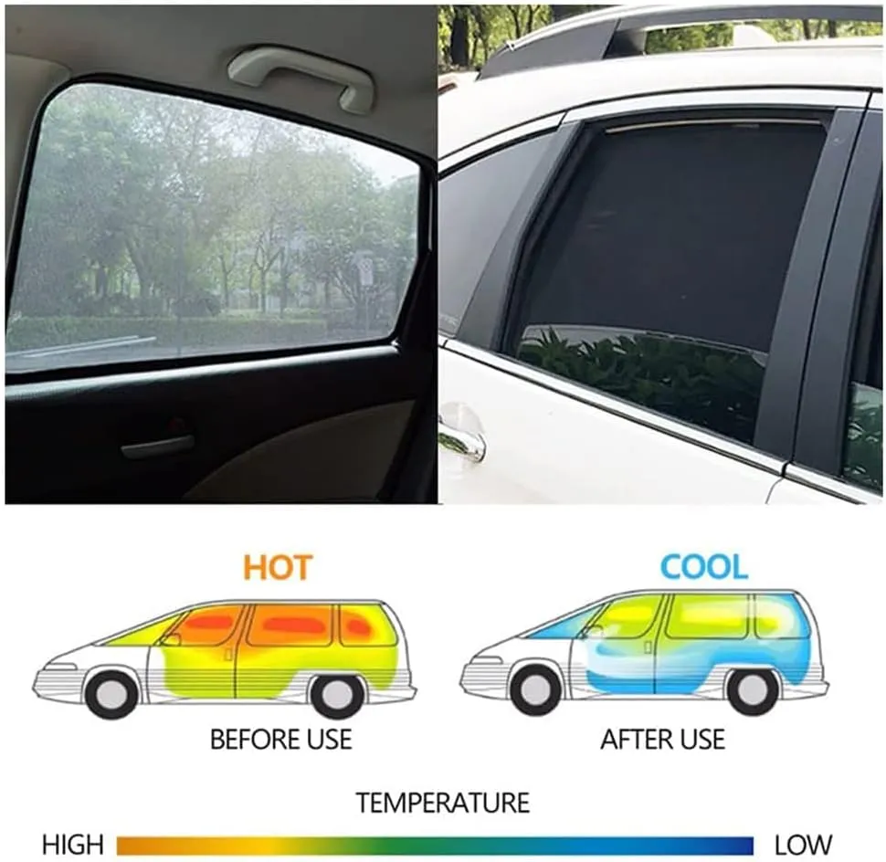 Car Window Sunshade for Suzuki Super vitra Half Shade Car Interior Curtain Stretchable Breathable Sunshade Screens Durable Car Accessories,7pcs