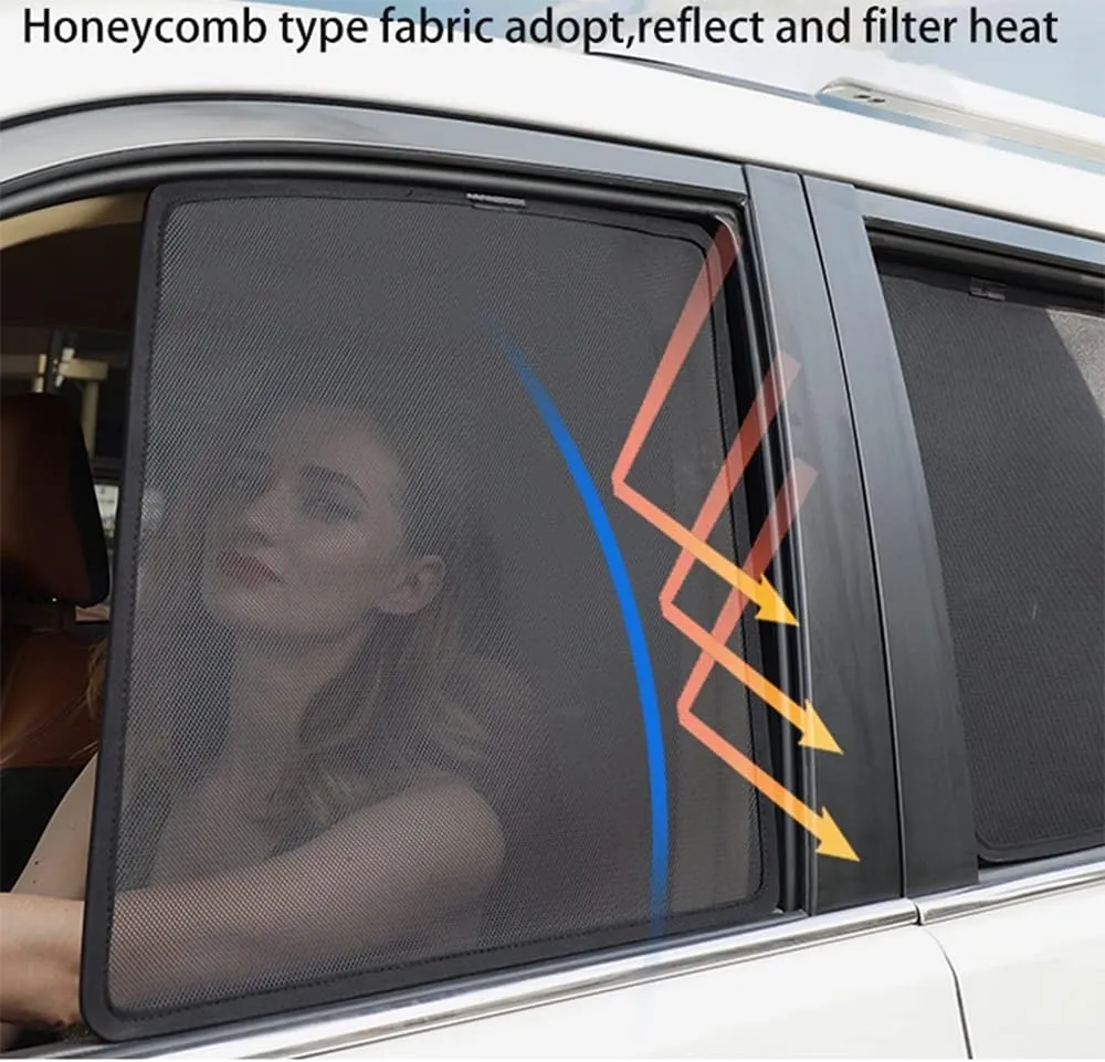 Car Window Sunshade for Suzuki Super vitra Half Shade Car Interior Curtain Stretchable Breathable Sunshade Screens Durable Car Accessories,7pcs