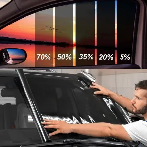 Car Window Tint Window Privacy Film, Car Shade Front Windshield, Heat & UV Block and Scratch Resistant, Blackout Window Film Auto Car Windshield Sun Shade Roll
