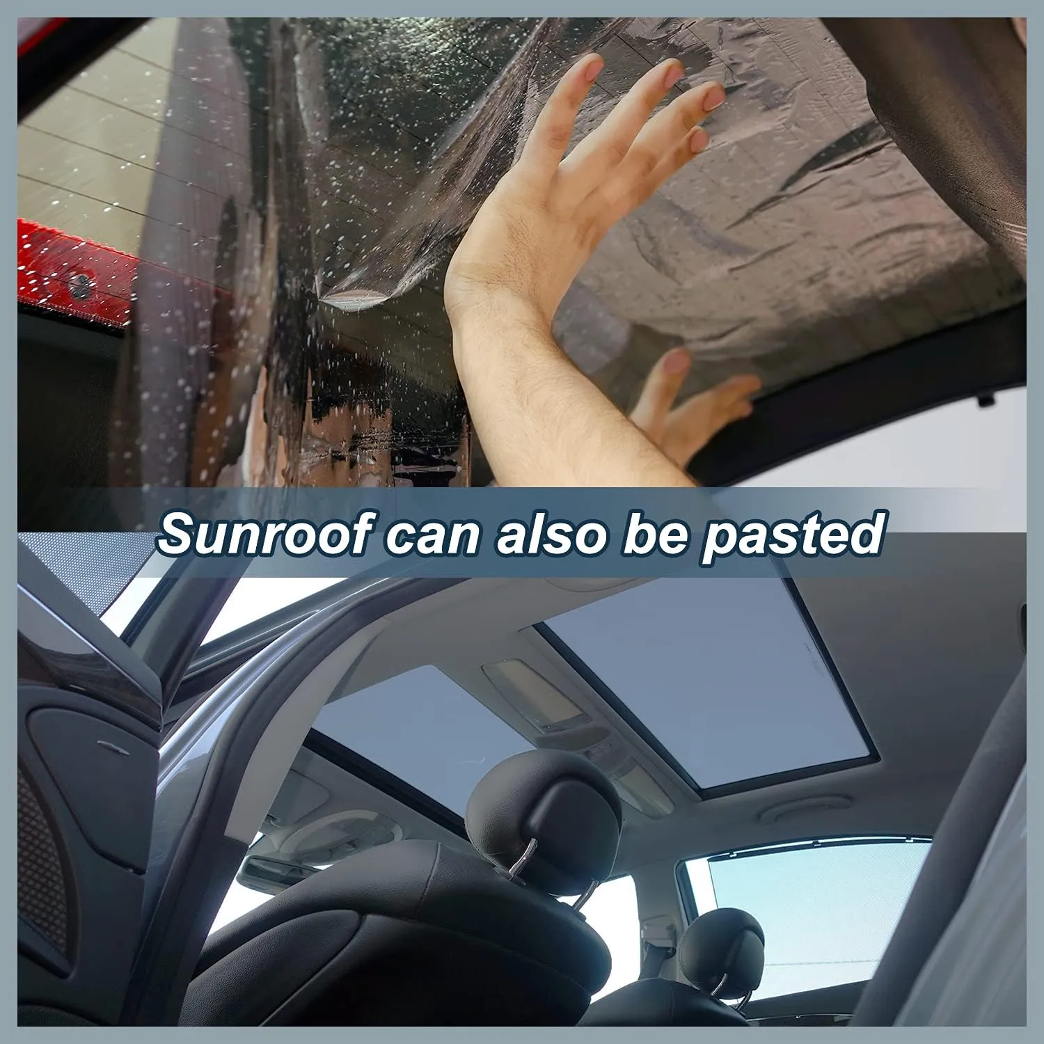 Car Window Tint Window Privacy Film, Car Shade Front Windshield, Heat & UV Block and Scratch Resistant, Blackout Window Film Auto Car Windshield Sun Shade Roll