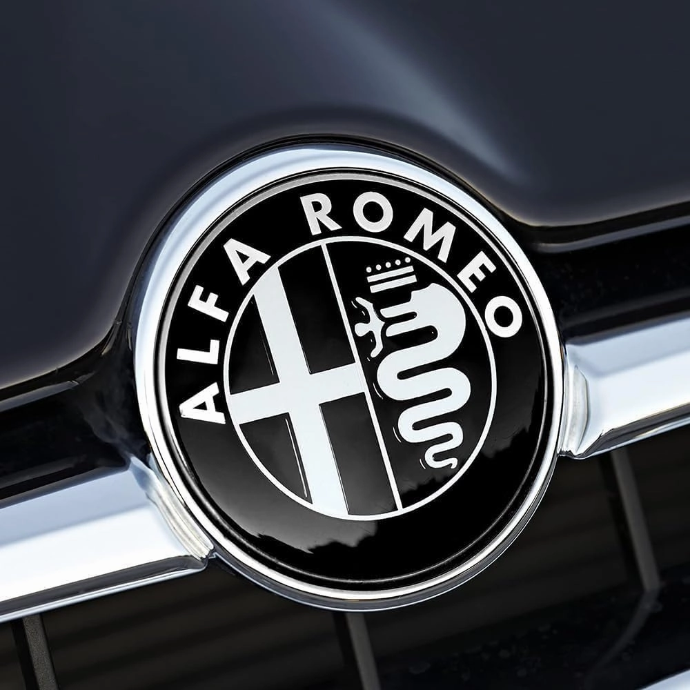 Car Logo Emblem for Alfa Romeo 147 156 159 166 Giulietta Mito Stelvio Giulia,Durable Stylish Badge Easy Adhesive Installation Sticker Self Decorative Badge Decal Body Styling Fittings Parts