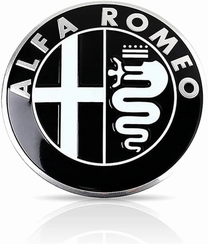 Car Logo Emblem for Alfa Romeo 147 156 159 166 Giulietta Mito Stelvio Giulia,Durable Stylish Badge Easy Adhesive Installation Sticker Self Decorative Badge Decal Body Styling Fittings Parts