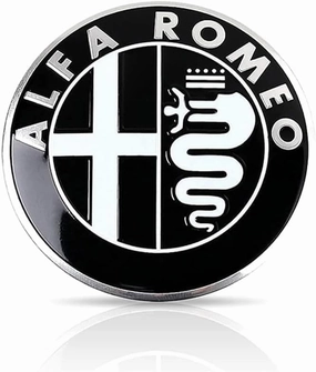 Car Logo Emblem for Alfa Romeo 147 156 159 166 Giulietta Mito Stelvio Giulia,Durable Stylish Badge Easy Adhesive Installation Sticker Self Decorative Badge Decal Body Styling Fittings Parts