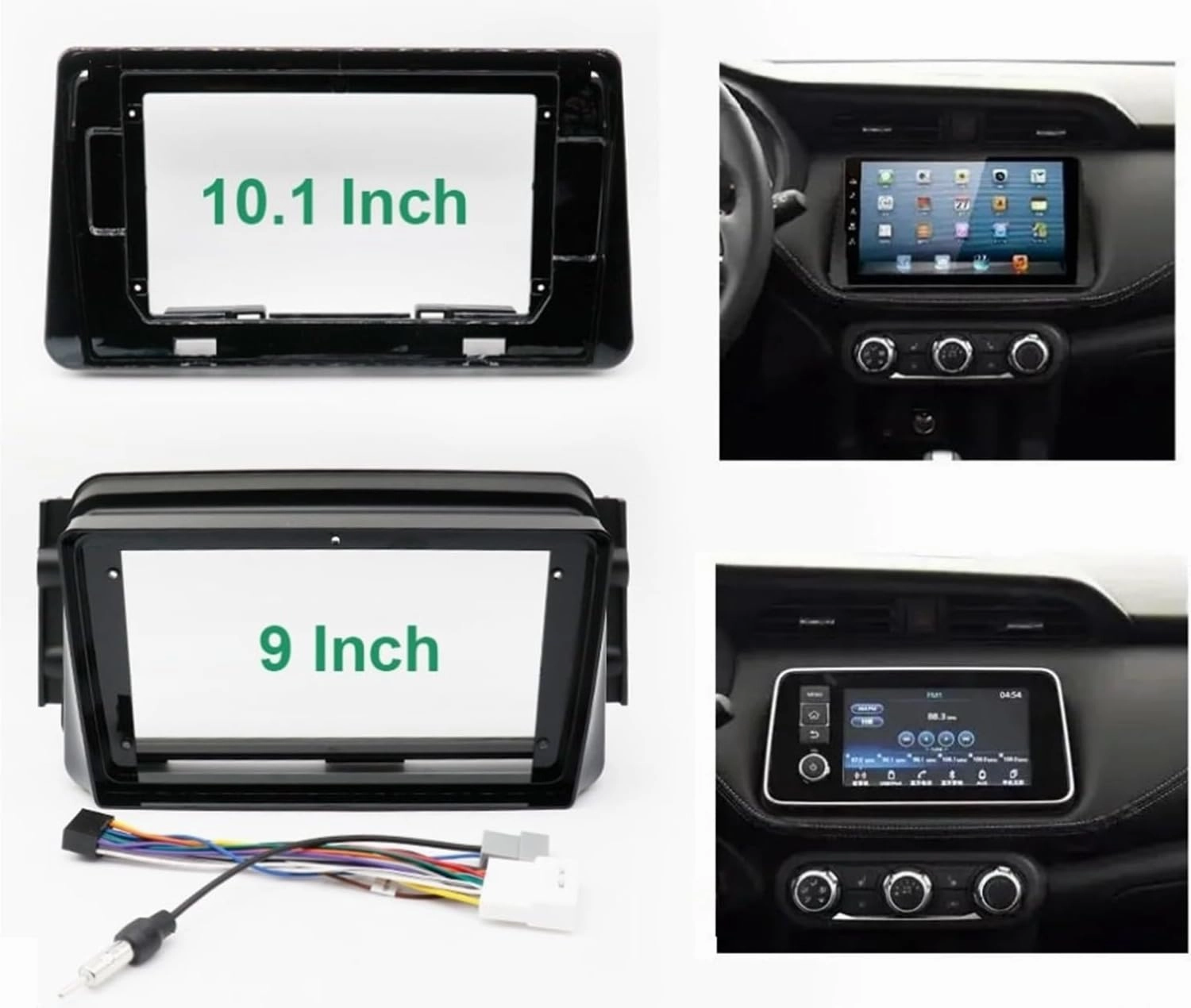 Car Radio Panel Car Radio Frame 9/10.1 Inch Adapter Android Fitting Panel Kit Fit for Nissan Kicks Versa Almera 2014-2019 Durable(10 Inch Only Frame)