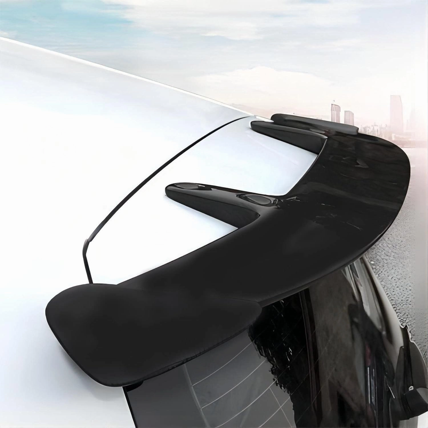Car Rear Spoiler for MG Comet EV 2023 2024, Rear Trunk Roof Spoilers Tail Wing Lip, Car Modification Styling Accessories,Gloss Black