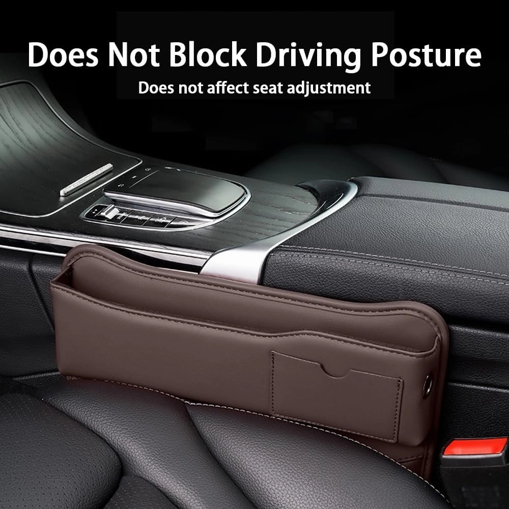 Car Seat Gap Storage Box for Audi Q5 8R 2008 2009 2010 2011 2012 2013 2014 2015 2016 2017, Car Storage Box Seat Gap Storage Box Car Clamp Storage Bag Neat Car Supplies