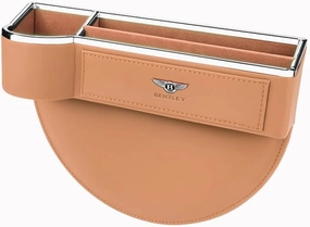 Car Seat Storage Box for Bentley Continental Flying Spur Bentayga Series Car Seat Gap Organizer Seat Side Bag Reserved Charging Cable Hole Car Accessories,Orange