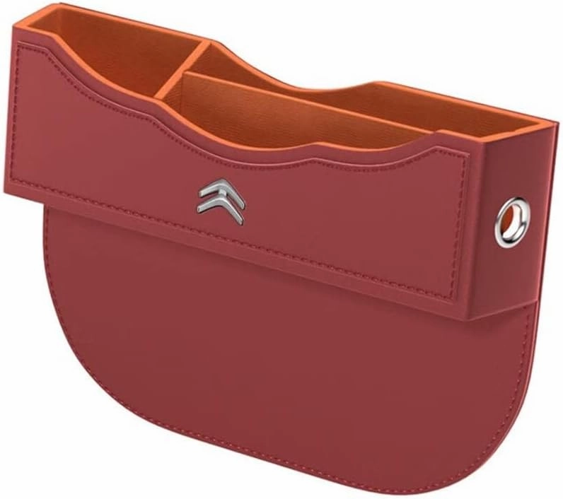 Car Seat Storage Box for Citroen C5/Citroen C6/Citroen C8/AMI X Series Car Seat Gap Organizer Seat Side Bag Reserved Charging Cable Hole Car Accessories, Two Pieces-C