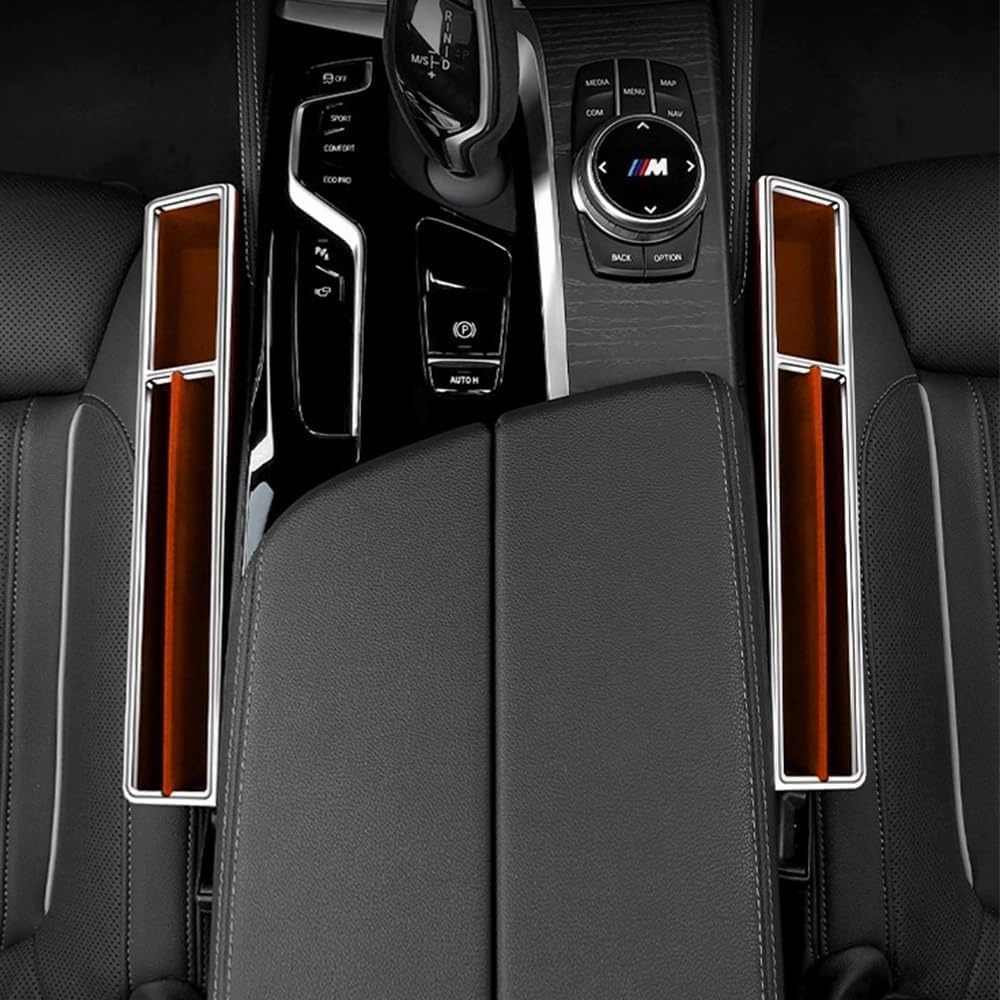 Car Seat Storage Box for Lamborghini Gallardo Aventador Huracan Urus Reventon Series Car Seat Gap Organizer Seat Side Bag Reserved Charging Cable Hole Car Accessories,Black