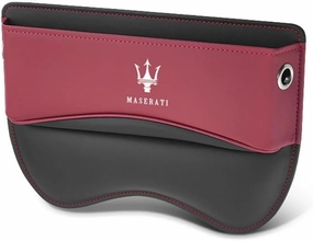 Car Seat Storage Box for Maserati Bora/Indy/Khamsin/Merak/Kyalami Series Car Seat Gap Organizer Seat Side Bag Reserved Charging Cable Hole Car Accessories,One Piece-Red