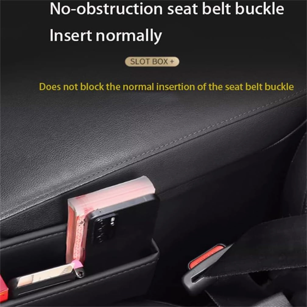 Car Seat Storage Box for Mitsubishi Outlander Pajero ASX Series Car Seat Gap Organizer Seat Side Bag Reserved Charging Cable Hole Car Accessories,Orange-B
