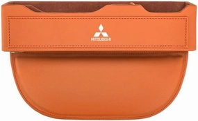 Car Seat Storage Box for Mitsubishi Outlander Pajero ASX Series Car Seat Gap Organizer Seat Side Bag Reserved Charging Cable Hole Car Accessories,Orange-B