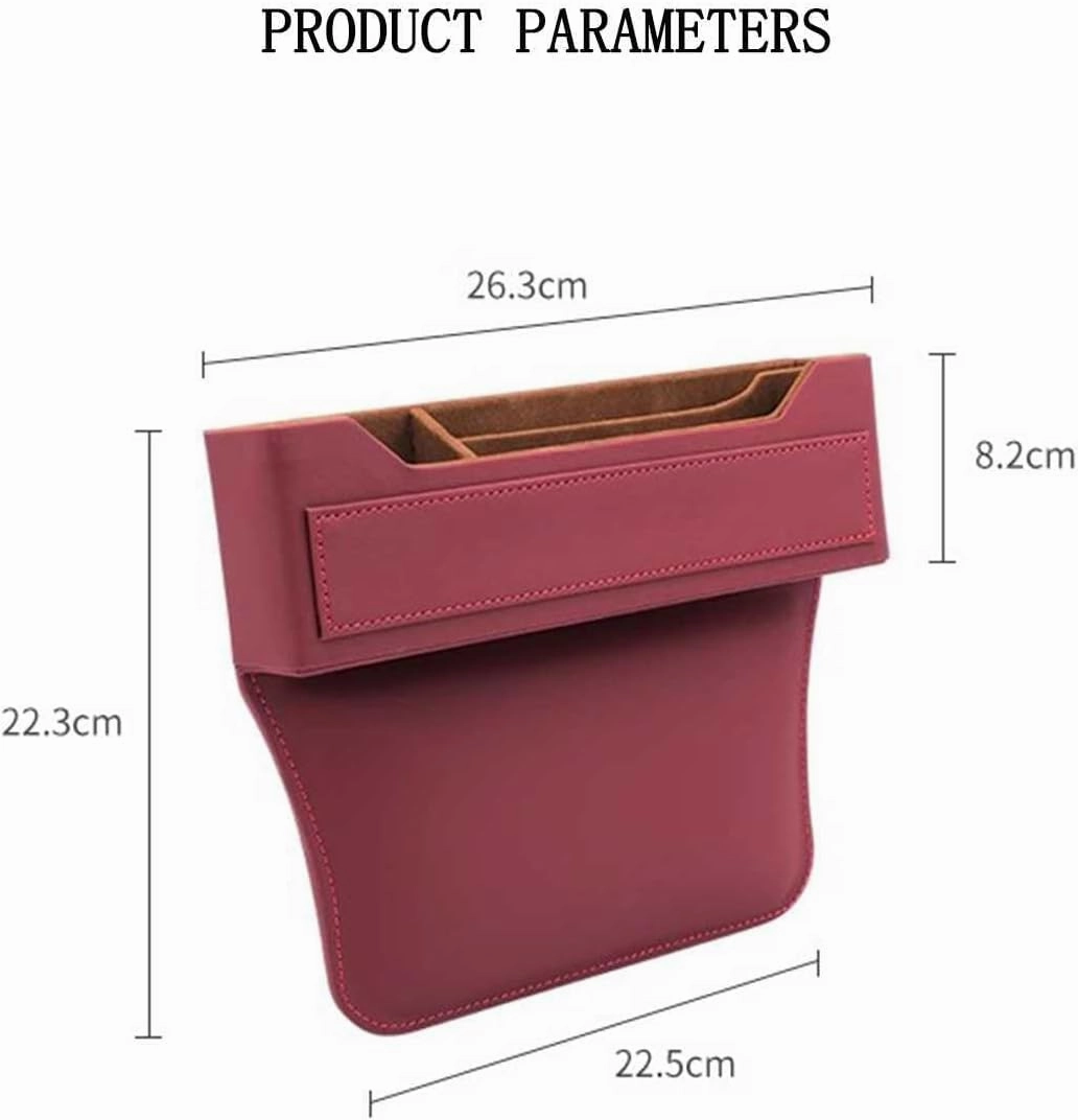 Car Seat Storage Box for Suzuki Swift Sx4 Vitara Jimny S-Cross Swift Series Car Seat Gap Organizer Seat Side Bag Reserved Charging Cable Hole Car Accessories,One Piece-Brown