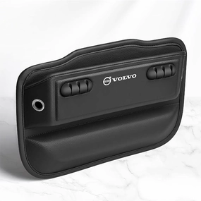 Car Seat Storage Box for Volvo XC60/S90/S60 Series Car Seat Gap Organizer Seat Side Bag Reserved Charging Cable Hole Car Accessories,Black