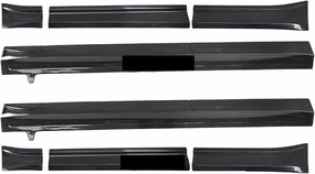 Car Spoilers Fit for Aston Fit for Martin DBX 2021-2024 AX Real Dry Carbon Fiber Pattern Side Skirts Body Kits Side Spoiler Car Accessories Body kit(Wet Carbon Fiber)