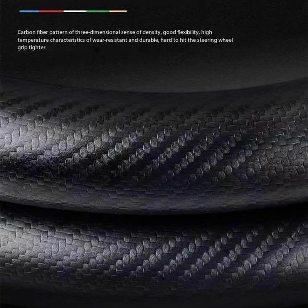 Car Steering Wheel Covers for Mazda Biante 2008-2018,Anti Slip Breathable Protective Cover Durable Protector Set Interior Decoration Accessories,Black