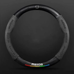 Car Steering Wheel Covers for Mazda Biante 2008-2018,Anti Slip Breathable Protective Cover Durable Protector Set Interior Decoration Accessories,Black