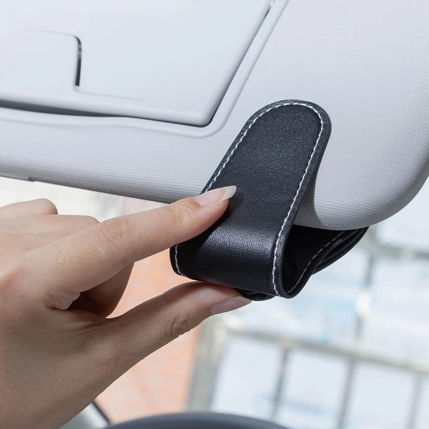 Car Sunglass Holder, Eyeglass Holder for Lexus GS NX RX GX RC ES UX LX LS, Sunglass Hanger Mount for Car Sun Visor, Interior Accessories, Black