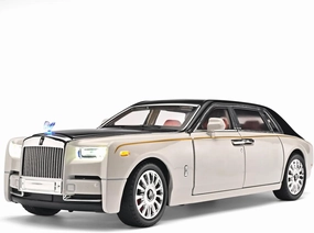 Car Toys for Boys 1/18 Diecast Cars Phantom Model Car Kits Collectible Suitability for Children and Adults,Pull Back Cars with Light and Sound,Toy Cars for Boys Age 4-7（White）