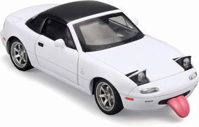 Car Toys for Boys 1 32 Diecast Cars for Mazda Miata MX-5 Metal Toy Car,Compatible with Mazda MX5 Collectibles Model Kit,Pull Back Cars with Lights and Sounds,Toy Cars for Boys Age 4-7（White）