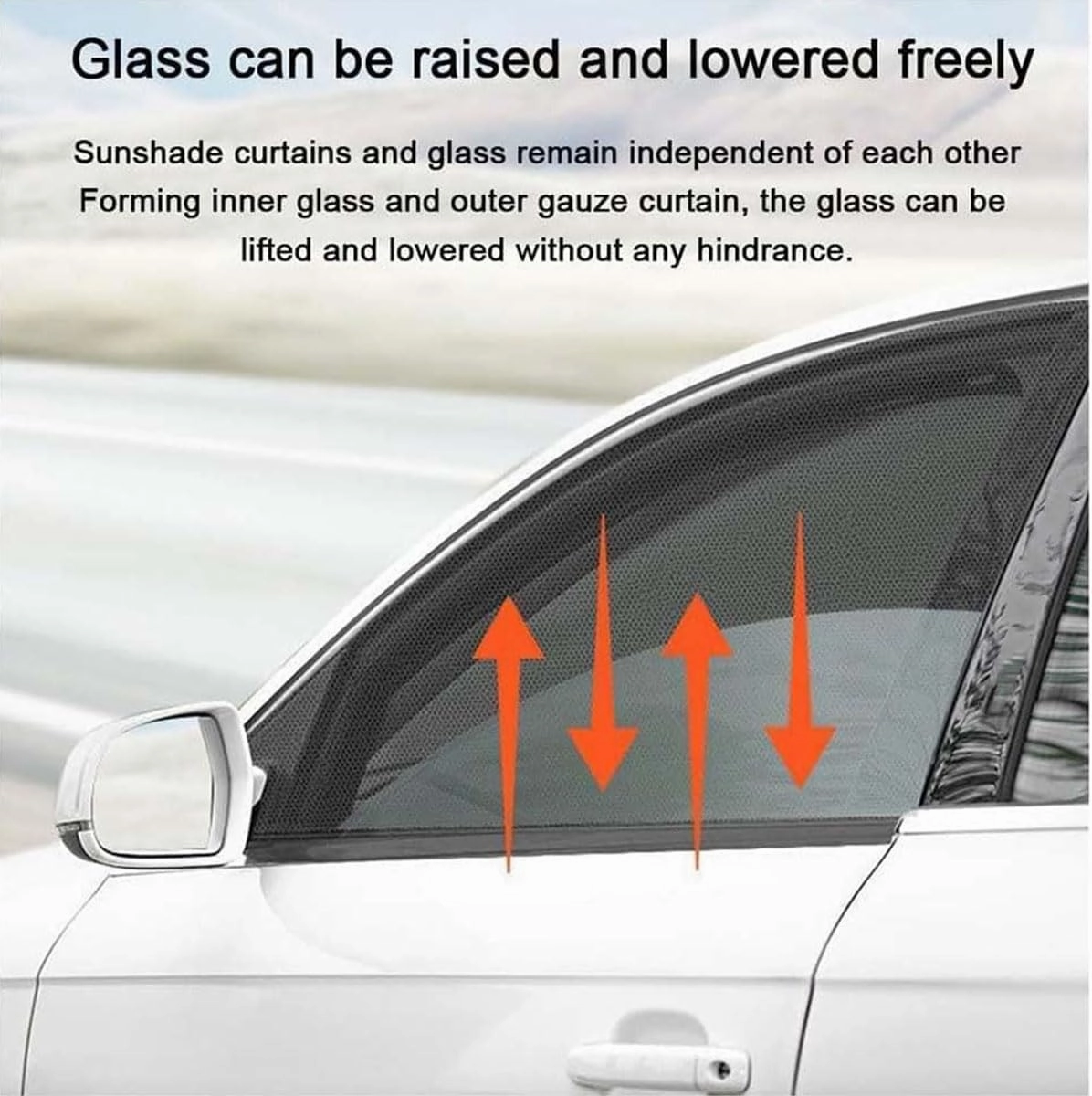 Car Window Shades for Buick Excelle 2013-2024, Mesh Car Window Sun Blocker Durable Breathable Front Rear Side Sun Shield Accessories,B/Rear-Window