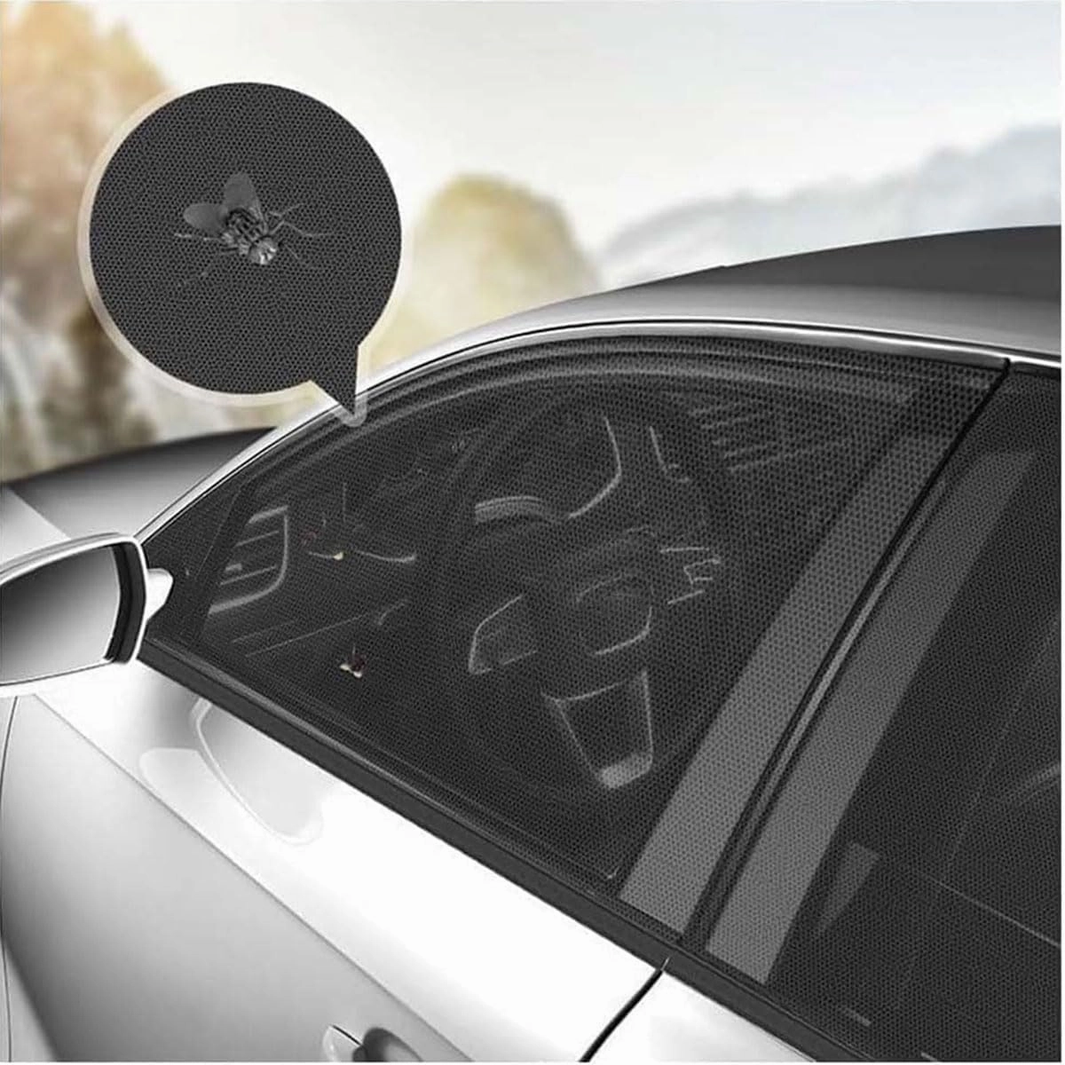 Car Window Shades for Buick Excelle 2013-2024, Mesh Car Window Sun Blocker Durable Breathable Front Rear Side Sun Shield Accessories,B/Rear-Window