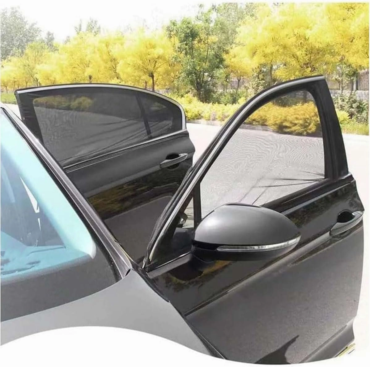 Car Window Shades for Buick Excelle 2013-2024, Mesh Car Window Sun Blocker Durable Breathable Front Rear Side Sun Shield Accessories,B/Rear-Window