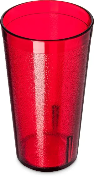 Carlisle FoodService Products Stackable Tumbler Plastic Tumbler for Restaurants, Catering, Kitchens, Plastic, 16 Ounces, Ruby, (Pack of 72)