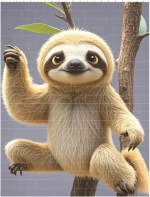 Cartoon Sloth Building Block Puzzle Personalized Building Bricks for Adults Square Shaped Block Puzzle Building Valentine's Day Gifts for Home Decor Brick Puzzle