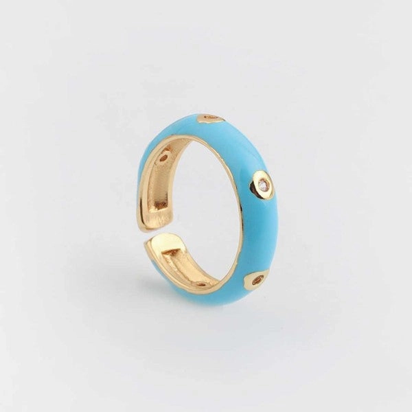 Caterpillar Enameled Ring