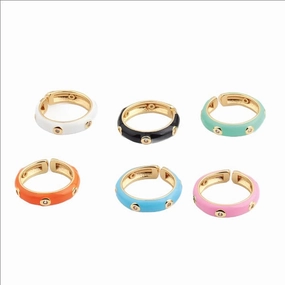 Caterpillar Enameled Ring