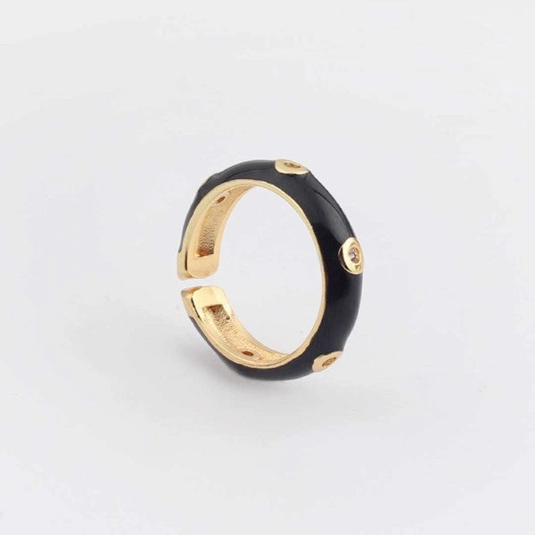 Caterpillar Enameled Ring