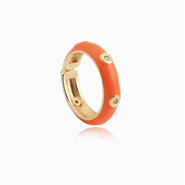 Caterpillar Enameled Ring