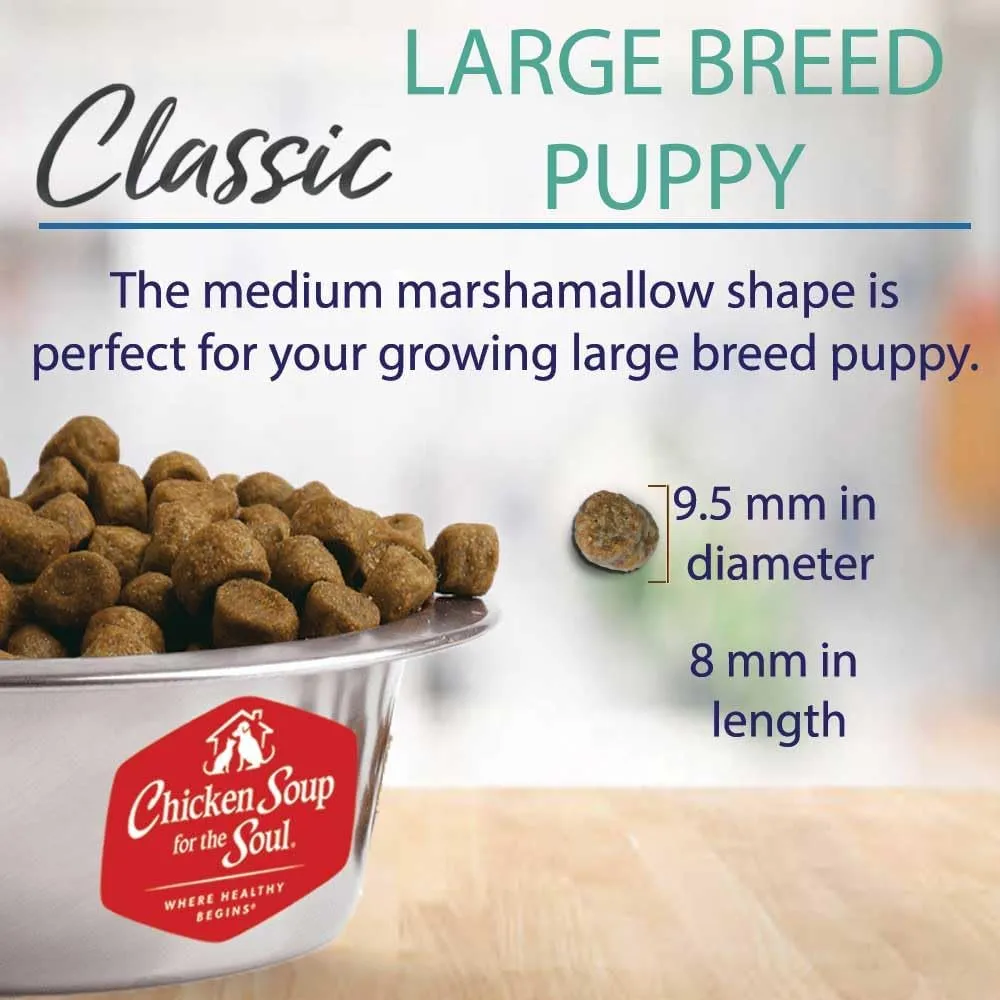 Chicken Soup For The Soul Classic Dry Large Breed Puppy Food, Chicken, Turkey & Brown Rice Recipe, 28 Pound Bag | Soy Free, Corn Free, Wheat Free, Dry Dog Food Made with Real Ingredients