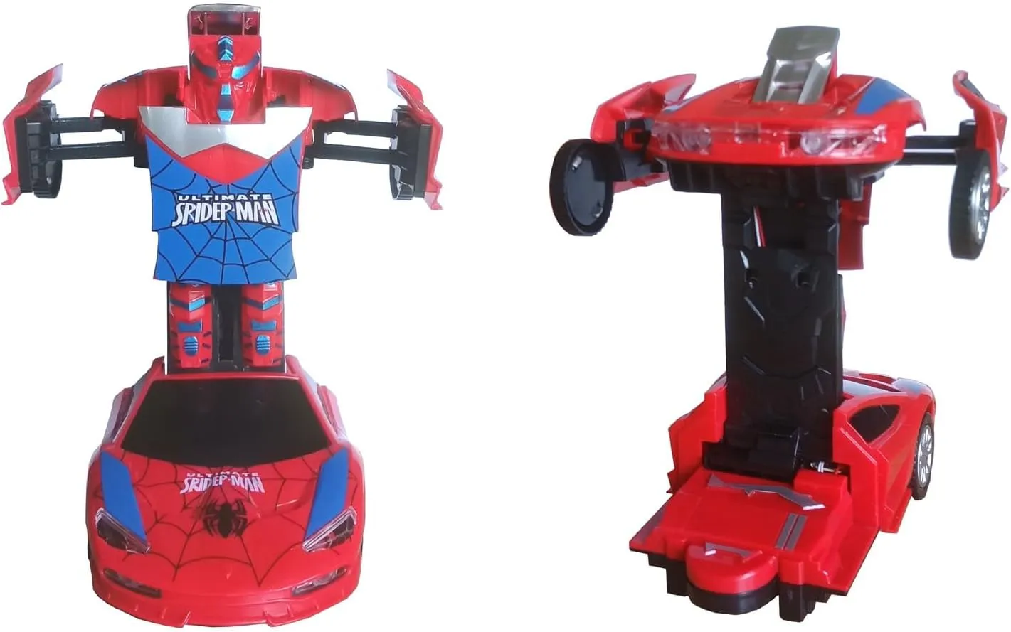 Children's Toy Deformation Robot Transforming Toy Cars Electric Deformation car With Lights and Music One-Button Deformation and 360 Degree Rotating Drifting Christmas Birthday present for Boys Girls