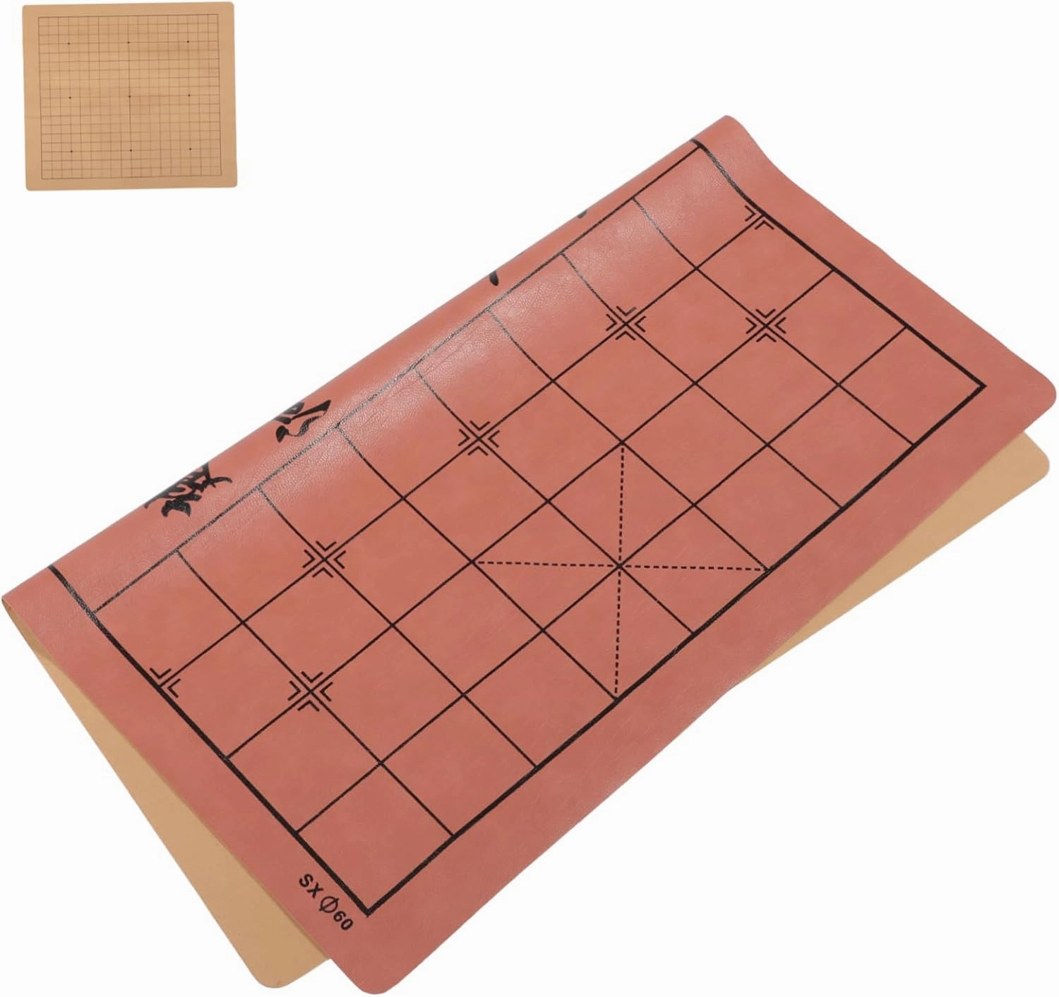 Chinese Chess Board Game Accessory Foldable Double-Sided Chessboard for Easy Carrying Lightweight Design for Casual and Travel Play