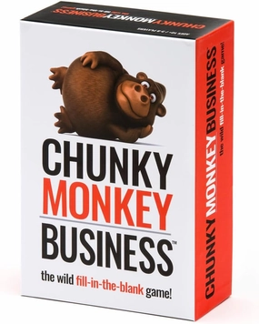 Chunky Monkey Business, Funny Fill-in-The-Blank Word Guessing Brain Teaser Party Game for Game Nights, Family Fun, and Groups, Ages 10 