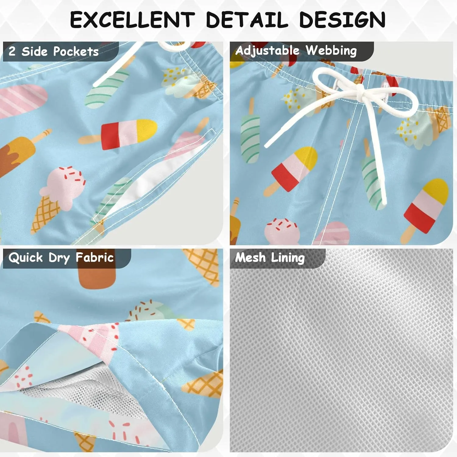 Cindly Boys Swim Trunks Quick Dry Swim Board Shorts Toddler Boy Swimsuit Swimwear