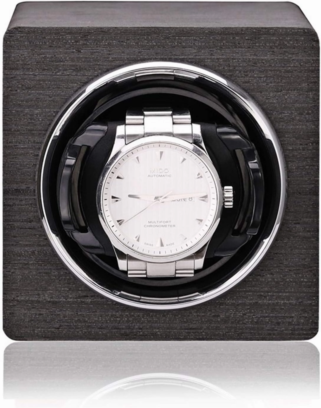 Classic Automatic Mechanical Watch Motor Shaker Red Orange Black Mini Single Watch Winding Device Watch Holder Display Jewelry Storage Box Quiet and Well Operated