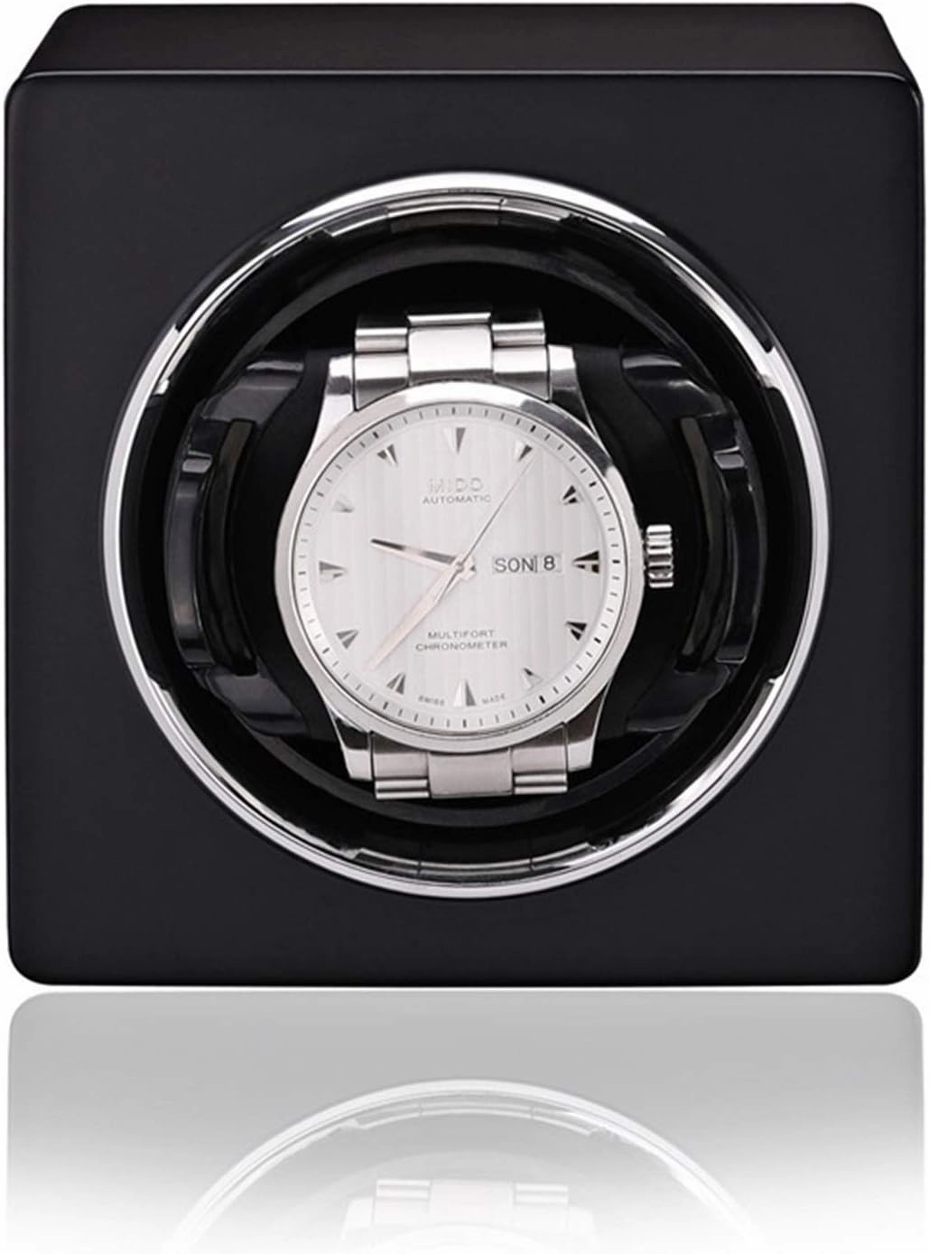 Classic Automatic Mechanical Watch Motor Shaker Red Orange Black Mini Single Watch Winding Device Watch Holder Display Jewelry Storage Box Quiet and Well Operated