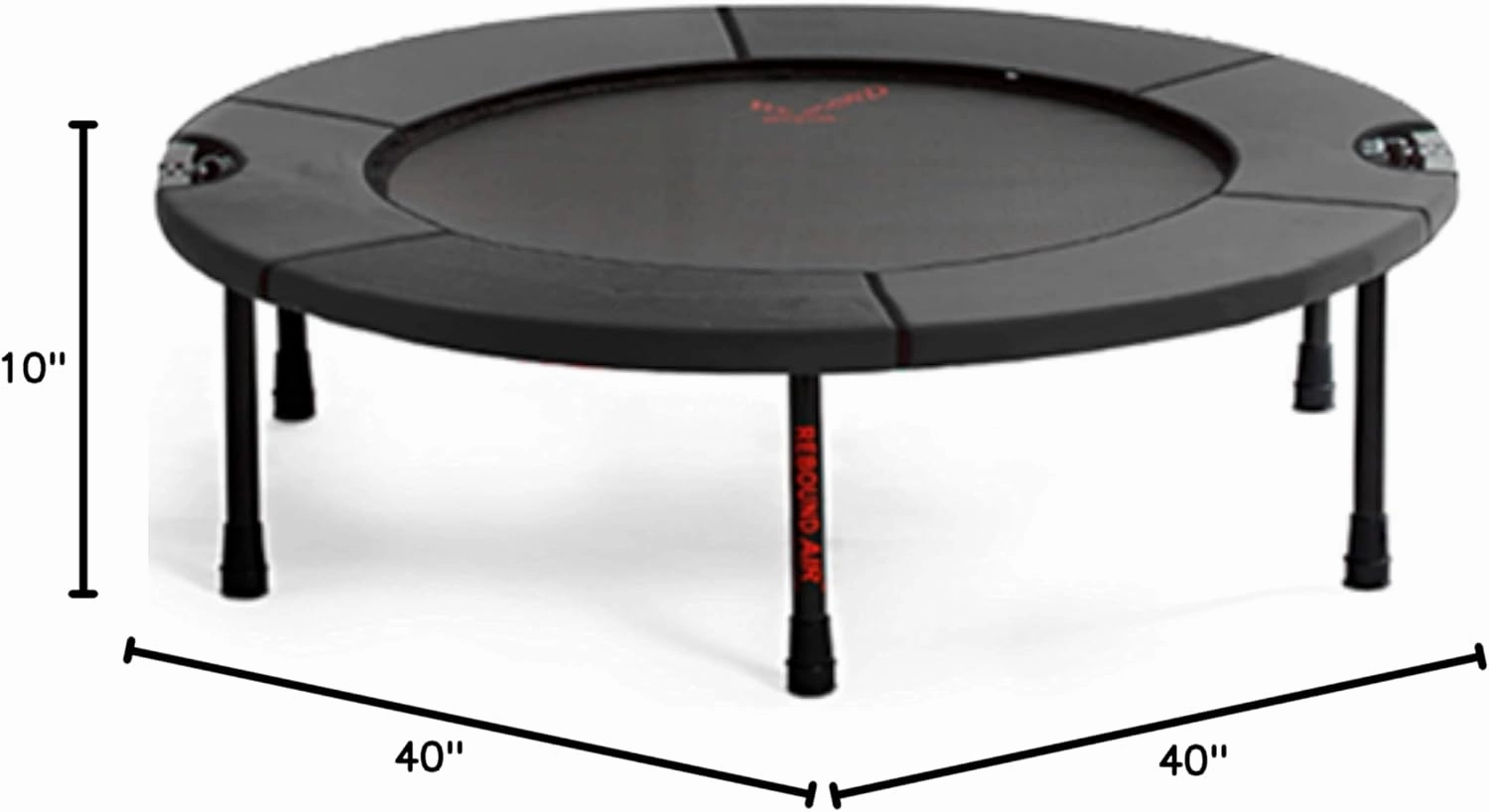 Classic Rebounder by Rebound Air | Foldable Mini Fitness Trampoline for Adults & Kids | Half-Fold Design w/Heavy Duty Springs for Indoor/Outdoor Exercise | Includes Case