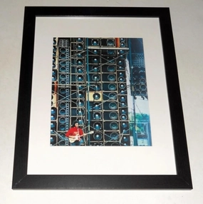 Cleveland Vinyl Framed Dead Wall of Sound 1974 Jerry Garcia 14"" by 17"" JBL, Altec Lansing, Speaker Setup Bobby Weir Phil Lesh, black