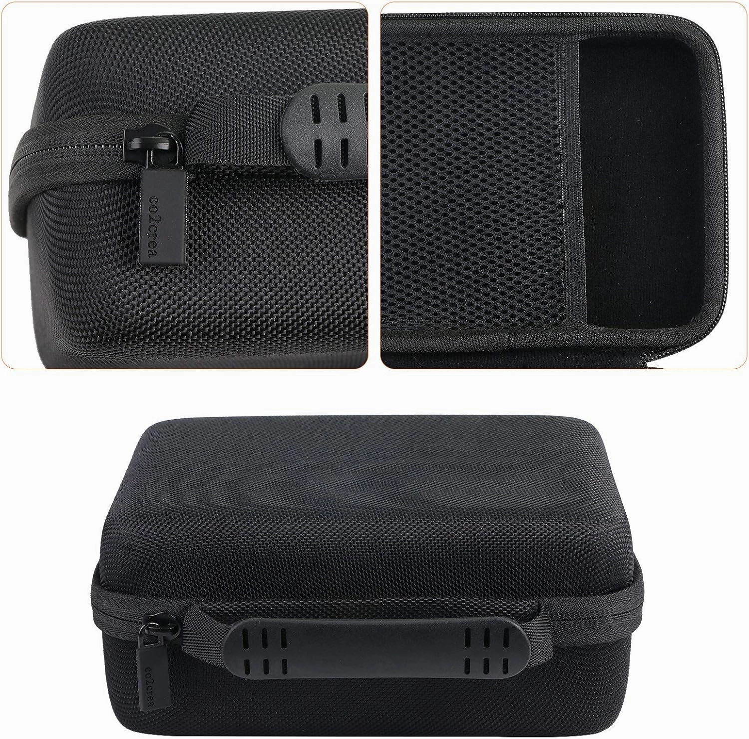 co2CREA Hard Carrying Case replacement for Zoom FOUR Bass Guitar Multi-Effects Processor Pedal (Zoom G1 B1 A1 FOUR Bass Guitar Case, Black Case)