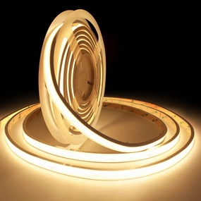 COB LED Strip Lights,2700K Warm White,24V led Light Strips Waterproof,480LEDs/M,16.4ft/5M,CRI90  Outdoor cob led,Ip67 Sauna Lights for Sauna Room,Pool,Garden,(Power Not Included)