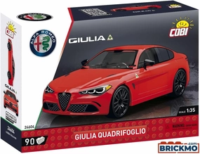 COBI Alfa Romeo Giulia Quadrifoglio Vehicle, Red - 90 Pieces - Ages 6 