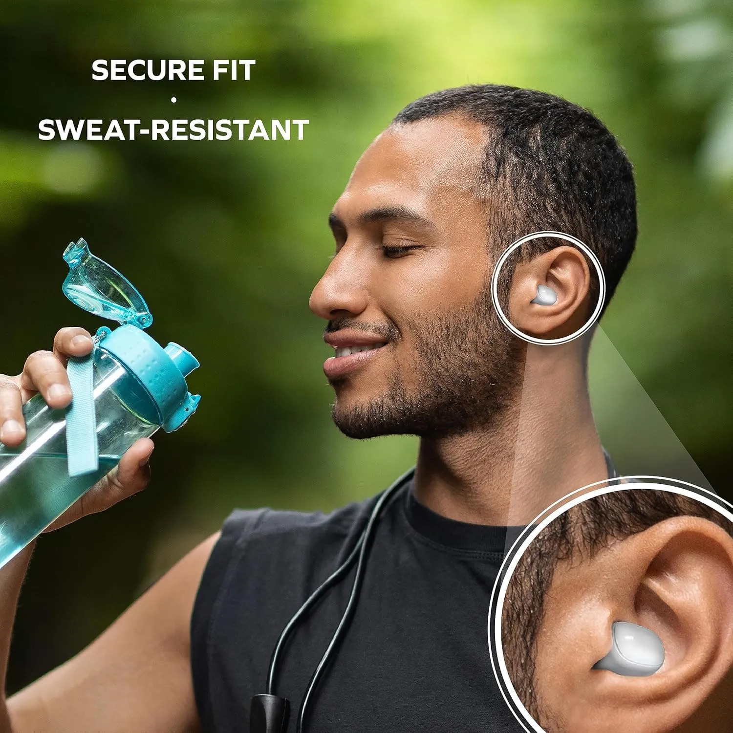 Coby Mini True Wireless Earbuds, Worlds Smallest Wireless Ear Buds, Lightweight in-Ear Headphones & Case, Built-in Mic | Bluetooth Headphones 12-HR Play (White)