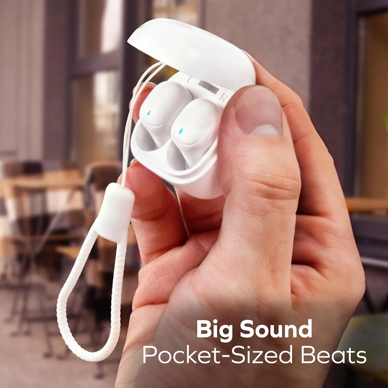 Coby Mini True Wireless Earbuds, Worlds Smallest Wireless Ear Buds, Lightweight in-Ear Headphones & Case, Built-in Mic | Bluetooth Headphones 12-HR Play (White)